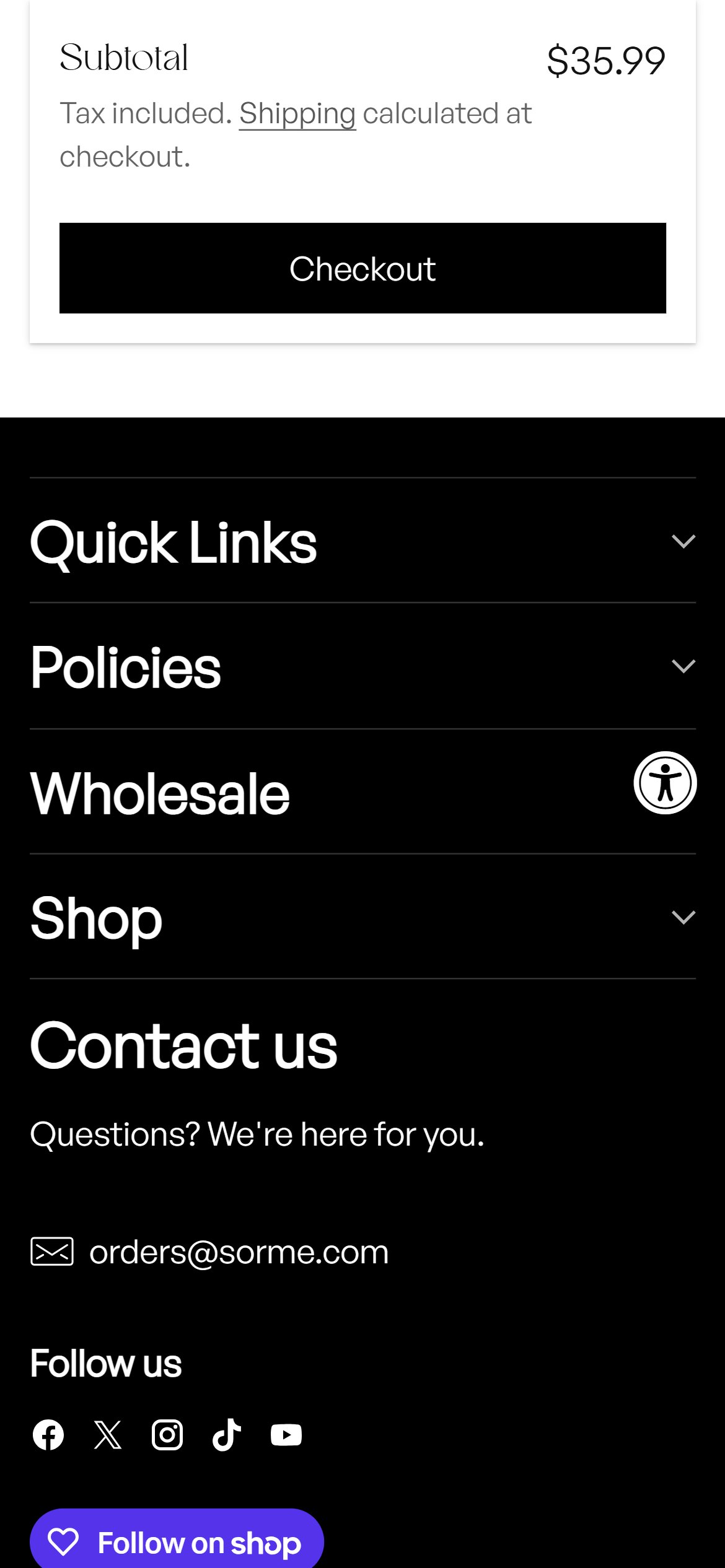 Sorme Cosmetics — Mobile