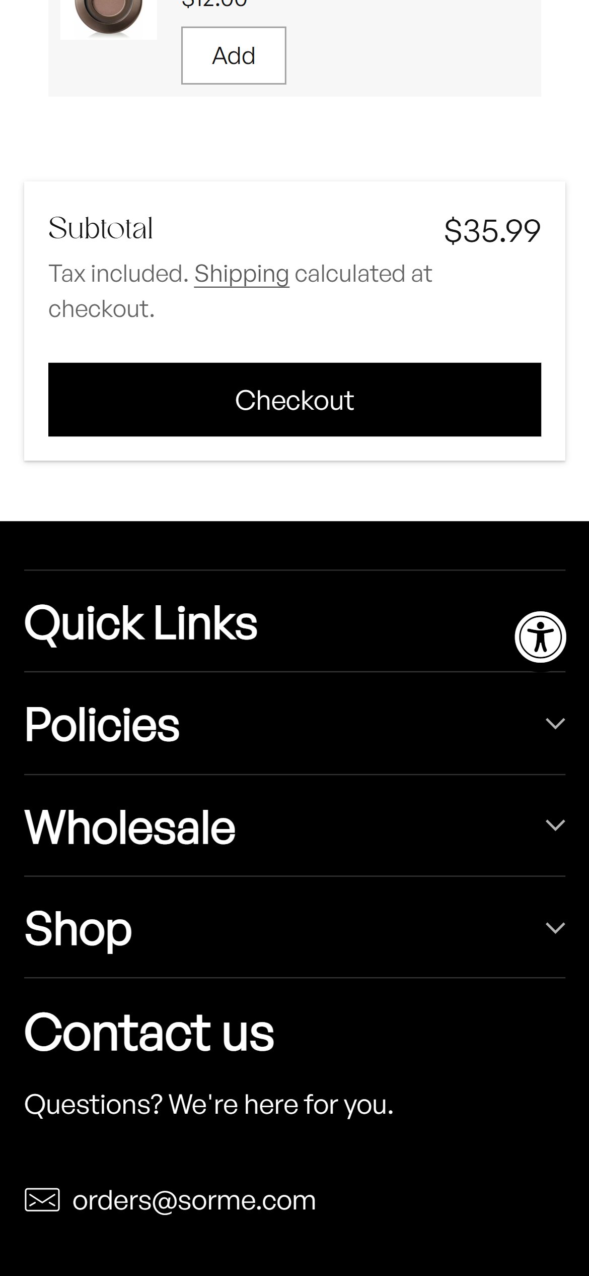Sorme Cosmetics — Mobile