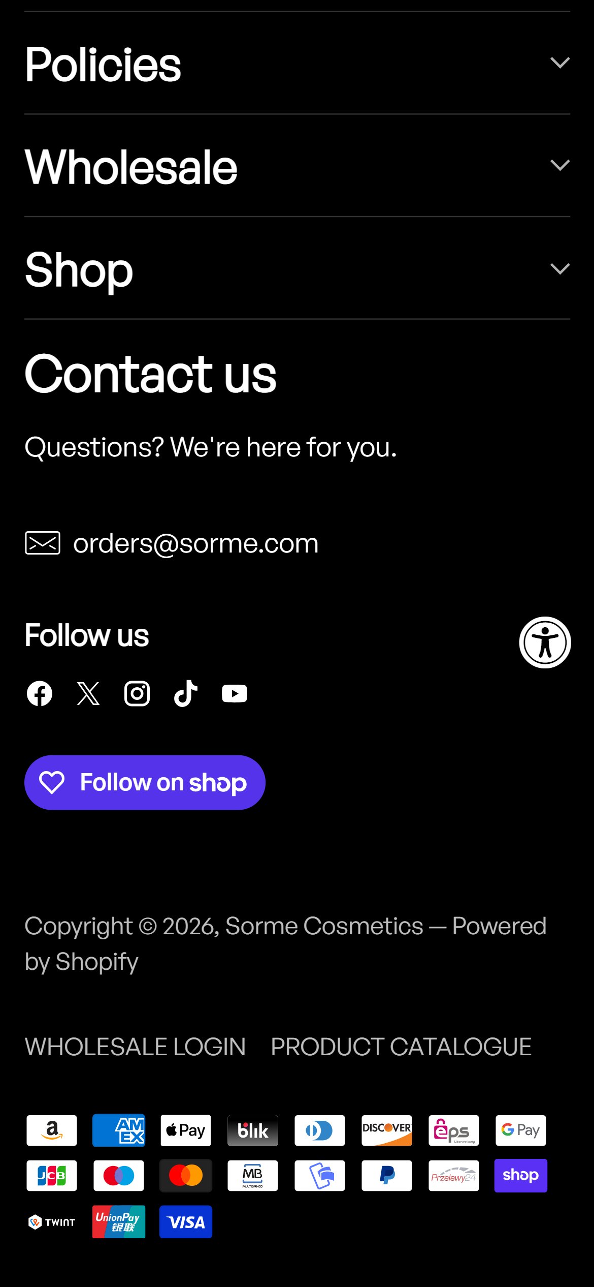 Sorme Cosmetics — Mobile